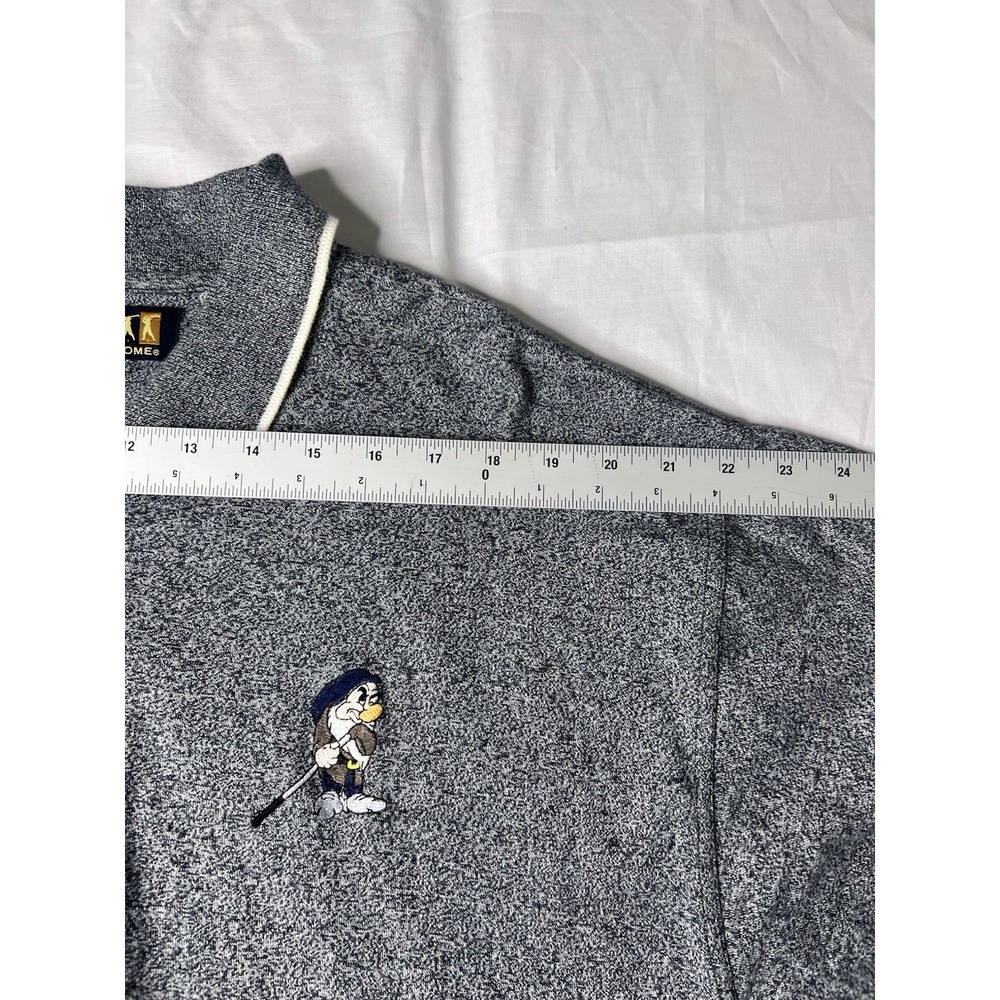 Foursome Mens Polo Shirt Grumpy Golf Seven Dwarves Short Sleeve Large L Golfing - Picture 7 of 12